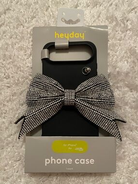 heyday iPhone Air phone case Black with Bedazzled Bow NWT